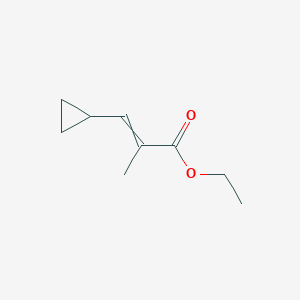 molecular formula C9H14O2 B14092024 Ethyl 3-cyclopropyl-2-methylprop-2-enoate 
