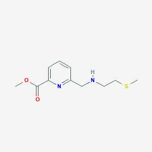 molecular formula C11H16N2O2S B1409203 Methyl 6-(((2-(methylthio)ethyl)amino)methyl)picolinate CAS No. 122165-29-1