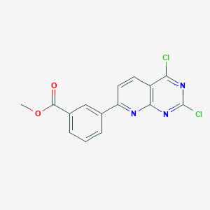 B1409206 Methyl 3-(2,4-dichloropyrido[2,3-d]pyrimidin-7-yl)benzoate CAS No. 2004691-97-6