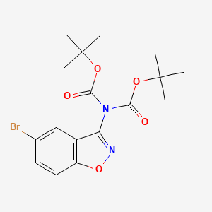 molecular formula C17H21BrN2O5 B14092068 tert-butyl N-(5-bromo-1,2-benzoxazol-3-yl)-N-[(tert-butoxy)carbonyl]carbamate 