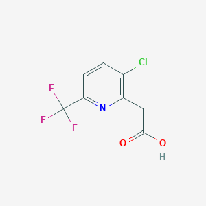 molecular formula C8H5ClF3NO2 B1409207 3-Chloro-6-(trifluoromethyl)pyridine-2-acetic acid CAS No. 1214386-06-7