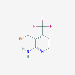 molecular formula C7H6BrF3N2 B1409209 2-Amino-3-bromomethyl-4-(trifluoromethyl)pyridine CAS No. 1227595-23-4