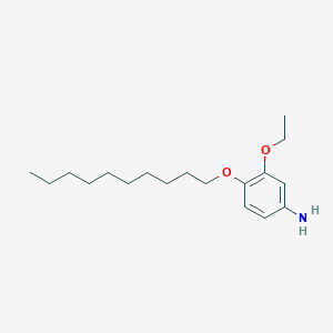 molecular formula C18H31NO2 B14092097 4-(Decyloxy)-3-ethoxybenzenamine CAS No. 55483-78-8