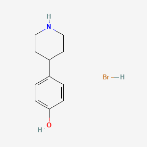 molecular formula C11H16BrNO B1409212 4-(哌啶-4-基)苯酚盐酸盐 CAS No. 1869912-48-0
