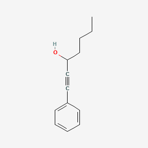 molecular formula C13H16O B14092141 1-Heptyn-3-ol, 1-phenyl- CAS No. 72206-40-7