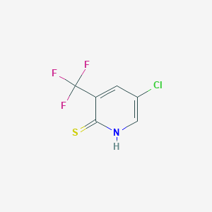 molecular formula C6H3ClF3NS B1409218 5-Chloro-2-mercapto-3-(trifluoromethyl)pyridine CAS No. 121307-81-1
