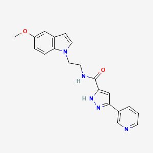 molecular formula C20H19N5O2 B14092235 N-[2-(5-methoxy-1H-indol-1-yl)ethyl]-5-(pyridin-3-yl)-1H-pyrazole-3-carboxamide 