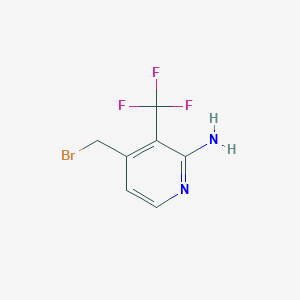 molecular formula C7H6BrF3N2 B1409225 2-氨基-4-溴甲基-3-(三氟甲基)吡啶 CAS No. 1227508-24-8