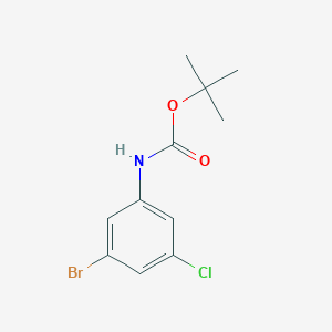 molecular formula C11H13BrClNO2 B1409233 叔丁基(3-溴-5-氯苯基)氨基甲酸酯 CAS No. 1187932-42-8