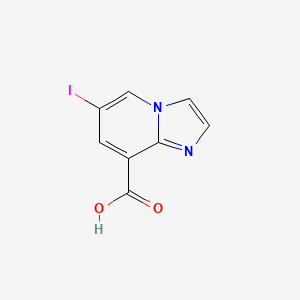 molecular formula C8H5IN2O2 B1409234 6-碘咪唑并[1,2-a]吡啶-8-羧酸 CAS No. 1801418-60-9