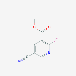 molecular formula C8H5FN2O2 B1409238 Methyl 5-cyano-2-fluoronicotinate CAS No. 1805163-11-4