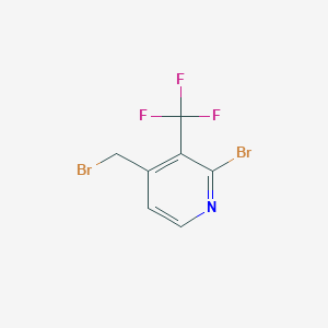 molecular formula C7H4Br2F3N B1409241 2-Bromo-4-bromomethyl-3-(trifluoromethyl)pyridine CAS No. 1227581-72-7