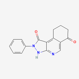 molecular formula C16H13N3O2 B14092417 2-phenyl-2,3,8,9-tetrahydro-1H-pyrazolo[3,4-c]isoquinoline-1,6(7H)-dione 