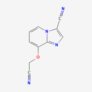 molecular formula C10H6N4O B1409245 8-(Cyanomethoxy)imidazo[1,2-a]pyridine-3-carbonitrile CAS No. 1823631-24-8