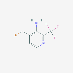molecular formula C7H6BrF3N2 B1409247 3-Amino-4-bromomethyl-2-(trifluoromethyl)pyridine CAS No. 1227576-97-7