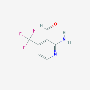 molecular formula C7H5F3N2O B1409252 2-Amino-4-(trifluoromethyl)nicotinaldehyde CAS No. 1227582-11-7