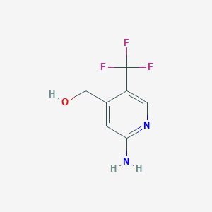 molecular formula C7H7F3N2O B1409253 2-Amino-5-(trifluoromethyl)pyridine-4-methanol CAS No. 1227599-03-2