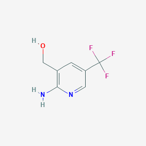 molecular formula C7H7F3N2O B1409254 2-Amino-5-(trifluoromethyl)pyridine-3-methanol CAS No. 1227572-08-8