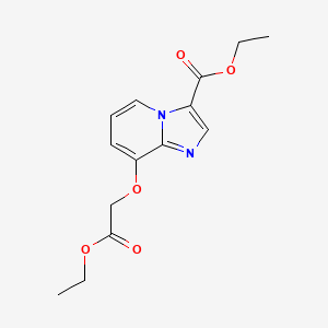 molecular formula C14H16N2O5 B1409255 Ethyl 8-(2-ethoxy-2-oxoethoxy)imidazo[1,2-a]pyridine-3-carboxylate CAS No. 1803573-09-2