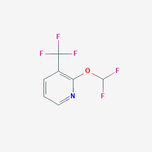 molecular formula C7H4F5NO B1409256 2-Difluoromethoxy-3-(trifluoromethyl)pyridine CAS No. 1214326-48-3