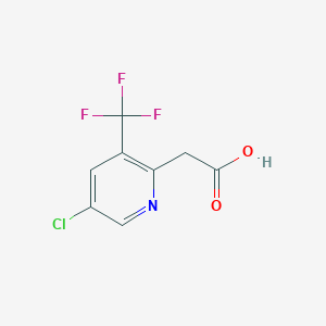 molecular formula C8H5ClF3NO2 B1409257 5-Chloro-3-(trifluoromethyl)pyridine-2-acetic acid CAS No. 1214374-76-1