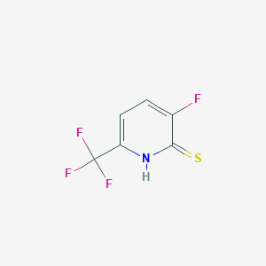 molecular formula C6H3F4NS B1409258 3-Fluoro-2-mercapto-6-(trifluoromethyl)pyridine CAS No. 1214333-97-7