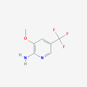 molecular formula C7H7F3N2O B1409260 3-Methoxy-5-(trifluoromethyl)pyridin-2-amine CAS No. 1227603-09-9