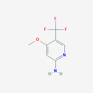 molecular formula C7H7F3N2O B1409262 4-Methoxy-5-(trifluoromethyl)pyridin-2-amine CAS No. 1227571-99-4