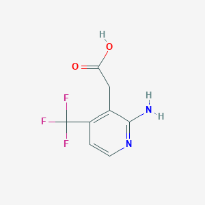 molecular formula C8H7F3N2O2 B1409263 2-Amino-4-(trifluoromethyl)pyridine-3-acetic acid CAS No. 1227582-12-8