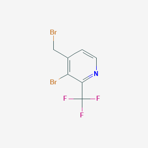 molecular formula C7H4Br2F3N B1409264 3-Bromo-4-bromomethyl-2-(trifluoromethyl)pyridine CAS No. 1227587-21-4