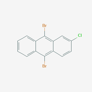 molecular formula C14H7Br2Cl B14092649 9,10-Dibromo-2-chloroanthracene 