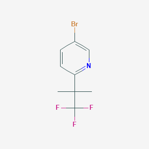 molecular formula C9H9BrF3N B1409267 5-Bromo-2-(1,1,1-trifluoro-2-methylpropan-2-yl)pyridine CAS No. 959842-28-5