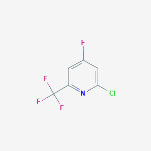 molecular formula C6H2ClF4N B1409270 2-Chloro-4-fluoro-6-(trifluoromethyl)pyridine CAS No. 1227574-58-4
