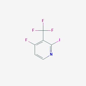 molecular formula C6H2F4IN B1409272 4-Fluoro-2-iodo-3-(trifluoromethyl)pyridine CAS No. 1227573-59-2