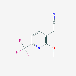 molecular formula C9H7F3N2O B1409277 2-Methoxy-6-(trifluoromethyl)pyridine-3-acetonitrile CAS No. 1227574-16-4