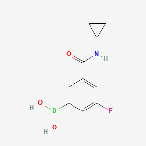 molecular formula C10H11BFNO3 B1409280 3-(Cyclopropylcarbamoyl)-5-fluorophenylboronic acid CAS No. 1704074-07-6