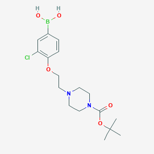 molecular formula C17H26BClN2O5 B1409281 (4-(2-(4-(Tert-butoxycarbonyl)piperazin-1-yl)ethoxy)-3-chlorophenyl)boronic acid CAS No. 1704074-18-9