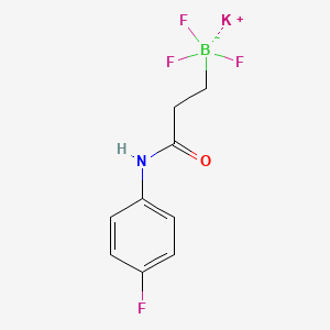 B1409288 Potassium trifluoro(3-((4-fluorophenyl)amino)-3-oxopropyl)borate CAS No. 1705578-24-0