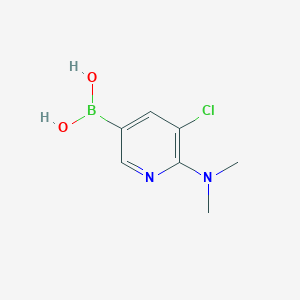 molecular formula C7H10BClN2O2 B1409289 5-Chloro-6-(dimethylamino)pyridin-3-ylboronic acid CAS No. 1704121-36-7