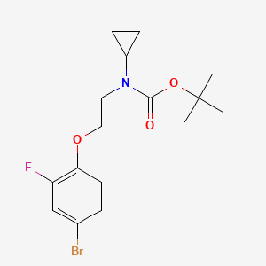 molecular formula C16H21BrFNO3 B1409291 Tert-butyl (2-(4-bromo-2-fluorophenoxy)ethyl)(cyclopropyl)carbamate CAS No. 1704081-73-1