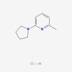 molecular formula C10H15ClN2 B1409295 2-Methyl-6-(pyrrolidin-1-yl)pyridine hydrochloride CAS No. 1704096-14-9