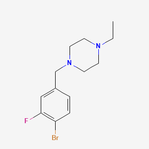 molecular formula C13H18BrFN2 B1409296 1-(4-Bromo-3-fluorobenzyl)-4-ethylpiperazine CAS No. 1704120-81-9