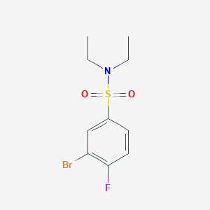 molecular formula C10H13BrFNO2S B1409297 3-bromo-N,N-diethyl-4-fluorobenzenesulfonamide CAS No. 1704121-75-4