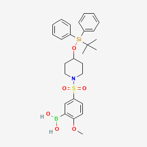 (5-((4-((Tert-butyldiphenylsilyl)oxy)piperidin-1-yl)sulfonyl)-2-methoxyphenyl)boronic acid