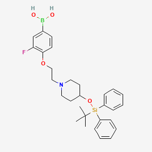 molecular formula C29H37BFNO4Si B1409301 (4-(2-(4-((叔丁基二苯甲硅烷基)氧代)哌啶-1-基)乙氧基)-3-氟苯基)硼酸 CAS No. 1704082-87-0