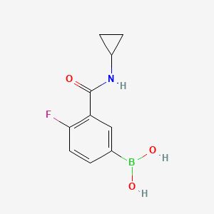 molecular formula C10H11BFNO3 B1409305 (3-(Cyclopropylcarbamoyl)-4-fluorophenyl)boronic acid CAS No. 1704081-55-9