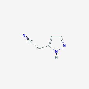 molecular formula C5H5N3 B140931 2-(1H-吡唑-3-基)乙腈 CAS No. 135237-01-3