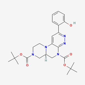 molecular formula C25H33N5O5 B14093157 ditert-butyl (10R)-4-(2-hydroxyphenyl)-1,5,6,8,12-pentazatricyclo[8.4.0.02,7]tetradeca-2,4,6-triene-8,12-dicarboxylate 