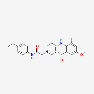 molecular formula C24H27N3O3 B14093161 N-(4-ethylphenyl)-2-(8-methoxy-6-methyl-10-oxo-3,4,5,10-tetrahydrobenzo[b][1,6]naphthyridin-2(1H)-yl)acetamide 