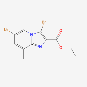 molecular formula C11H10Br2N2O2 B14093171 Ethyl 3,6-dibromo-8-methylimidazo[1,2-a]pyridine-2-carboxylate 